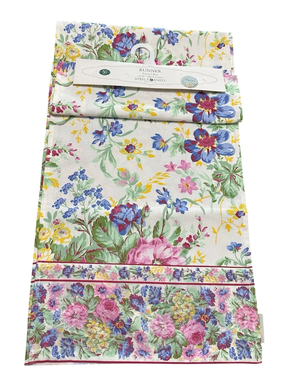 NEW April Cornell ETERNAL ROSE Table Runner 16” x 90”